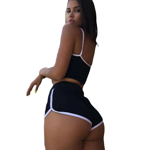 Yoga Set Träningsset Löpning Sport Jumpsuit Gymkläder För Kvinnor Black W M