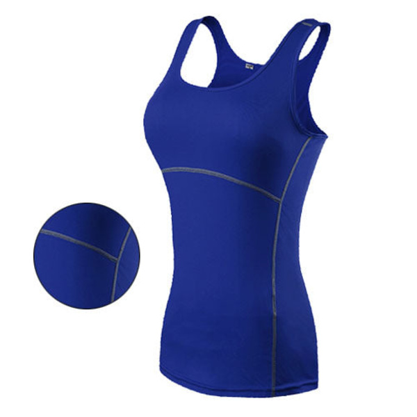 Yoga Topper Dame Sexy Gym Sportsklær Vest Fitness Tettsittende Hurtigtørkende black L