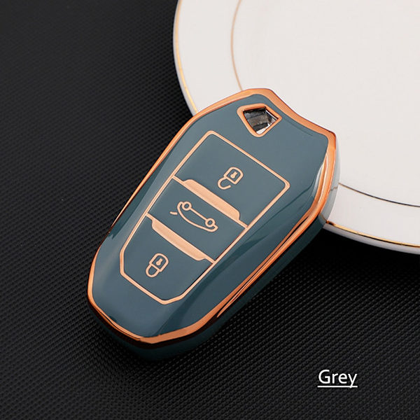 Nytt TPU Bil Fjärrnyckel Fodral Skal För Peugeot 308 408 508 2008 3008 4008 5008 Citroen C4 C4L C6 C3-XR Picasso DS3 DS4 DS5 Grey