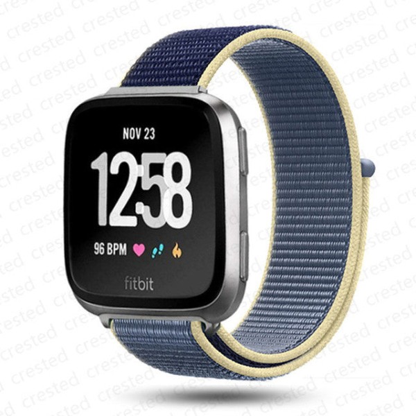 Armband för Fitbit Versa 2 band correa Smartklocka ersättningsarmband Nylon Loop Armband correa Fitbit Versa 2/Fitbit Libe band Overseas Alaskan Blue
