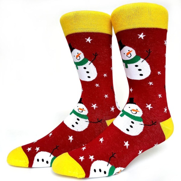 59 Stil Herr Julstrumpor Rolig Xmas Jultomten Träd Snöflinga Älg Snow Bomullsrör Crew Happy Sock Herr Nyår Sokken 40 EU 38-45