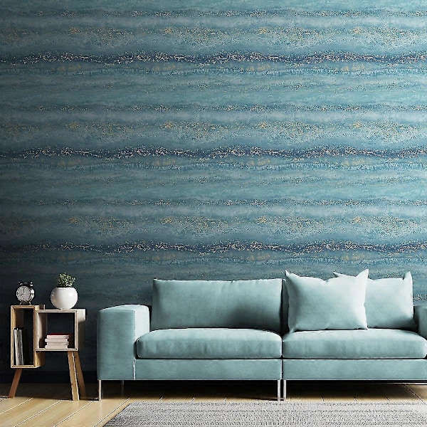 Semper Marmor Tapet Muriva Teal/Gull Teal/Gold