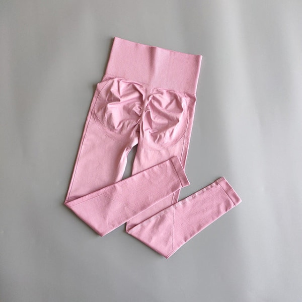 Yoga Bukser Sports Løftende Høj Talje Atletisk Træning Fitness Leggings Til Kvinder Orange M