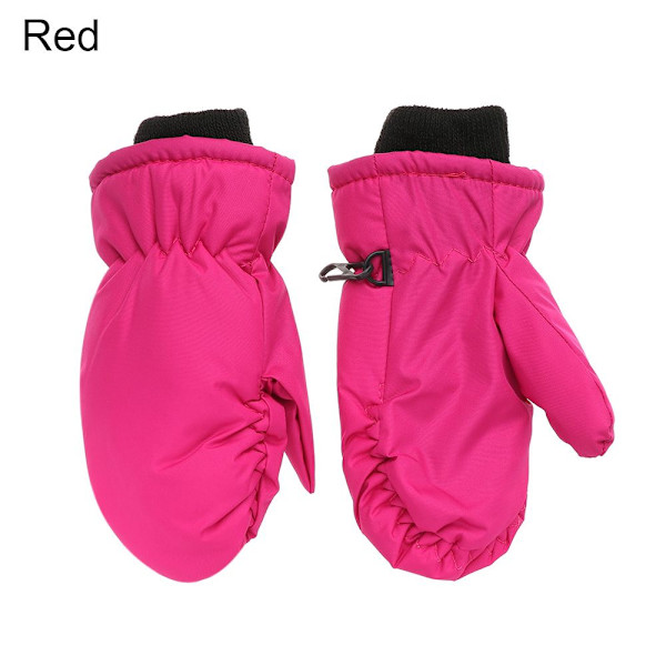 1 par Nya Mode Barn Vinter Snö Varma Handskar Pojkar Flickor Skidhandskar Vindtäta Vattentäta Tjocka Vantar Håller Fingrarna Varma A-grey 5-9years One Size