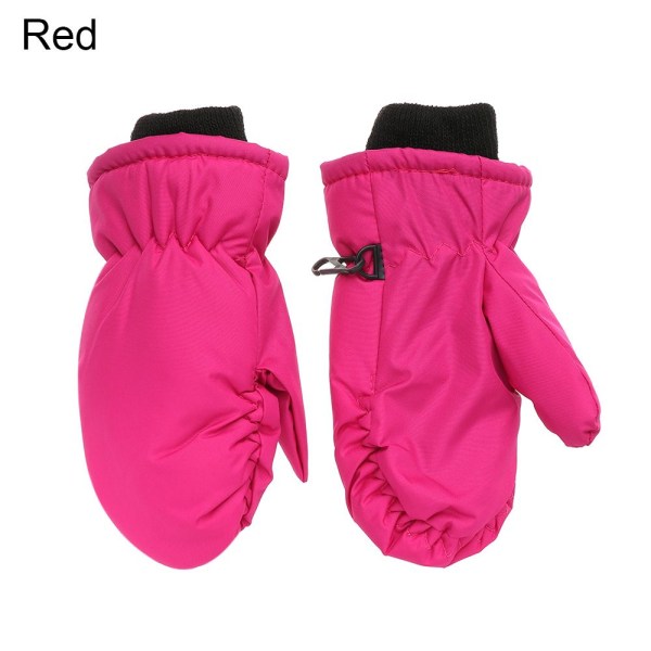 1 par Nya Mode Barn Vinter Snö Varma Handskar Pojkar Flickor Skidhandskar Vindtäta Vattentäta Tjocka Vantar Håller Fingrarna Varma A-navy blue(5-9) One Size