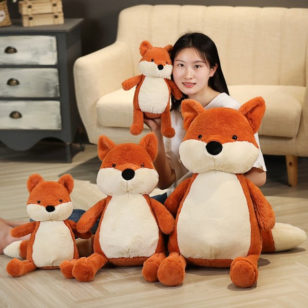 35-90cm Mjuk Fluffig Räv Plyschleksak Söt Tecknad Djur Räv Gosedjur Flickor Älskare Alla Hjärtans Dag Present Kawaii Soffdekor Kuddar 35CM