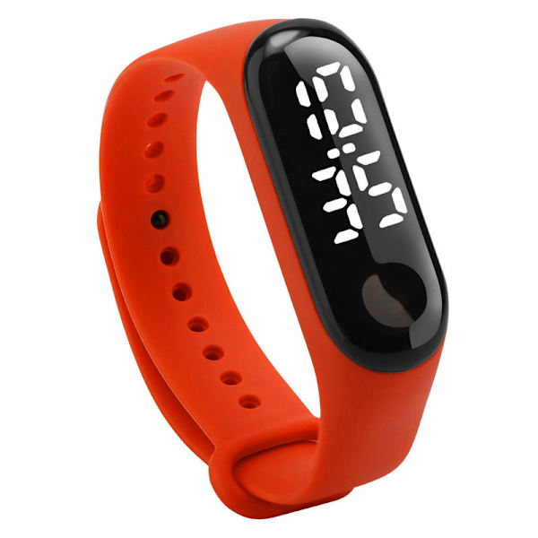 Vandtæt LED Hvidt Lys Mode Studerende Par Fritid Sport Touch Armbånd Elektronisk Ur White light gray