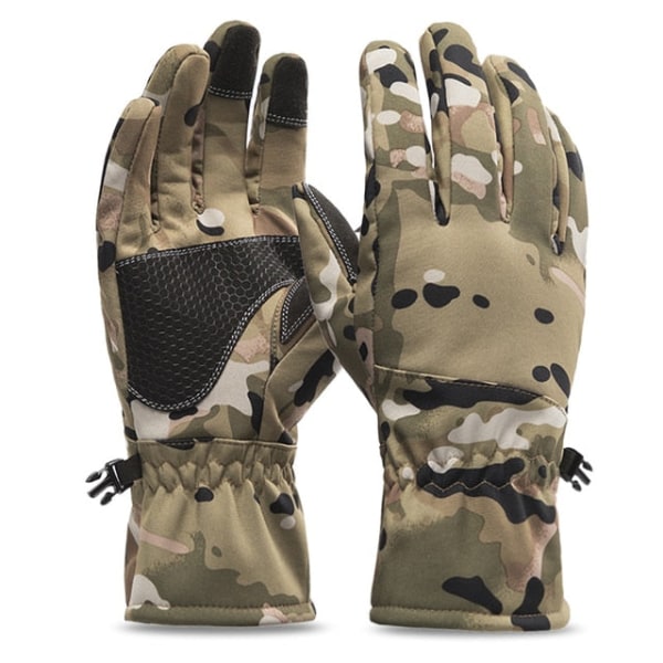 Vinterhandsker Varme Vandtætte Skridsikre Fiskerihandsker Motorcykelhandsker Vinter Camo Jagt Ski Camping Handsker Desert camouflage L