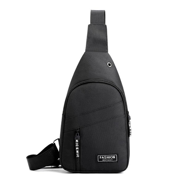 Korkealaatuinen ulkokäyttöön tarkoitettu polyamidi- ja nylon-olkalaukku matkustamiseen tai liiketoimintaan Black【Model 2】