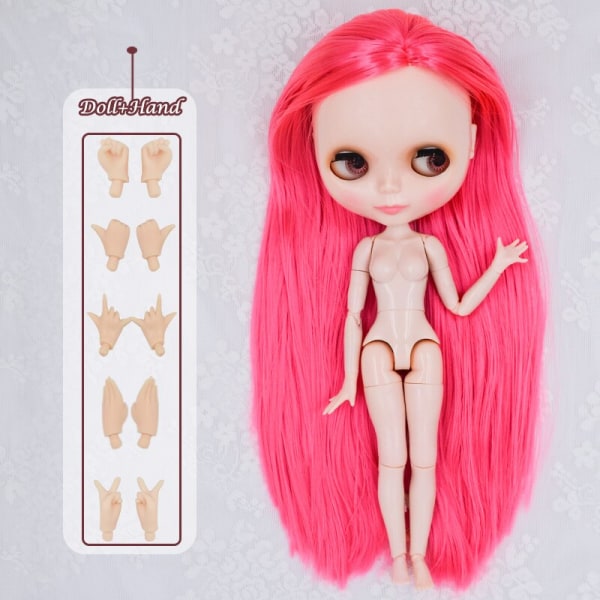 Neo Blyth Docka Anpassad NBL Glansig Ansikte, 1/6 OB24 BJD Leddocka Anpassade Blyth Dockor för Flicka, Gåva för Samling NBL09 HNBL04