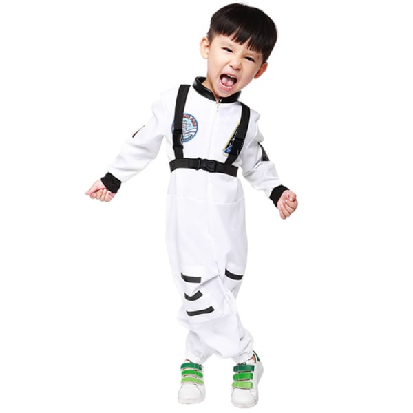 Poikien Halloween-asu Cosplay-asu Lasten lentäjän univormu Esiintymisasu Astronautti-asu Yellow astronaut S-(100-110)