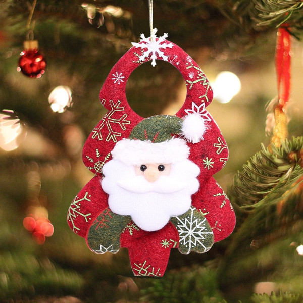 Juldockor Jultomte Snögubbe Älg Leksaker Julfigurer Röd Julgransprydnad Juldekorationer För Hemmet Sitting Snowman