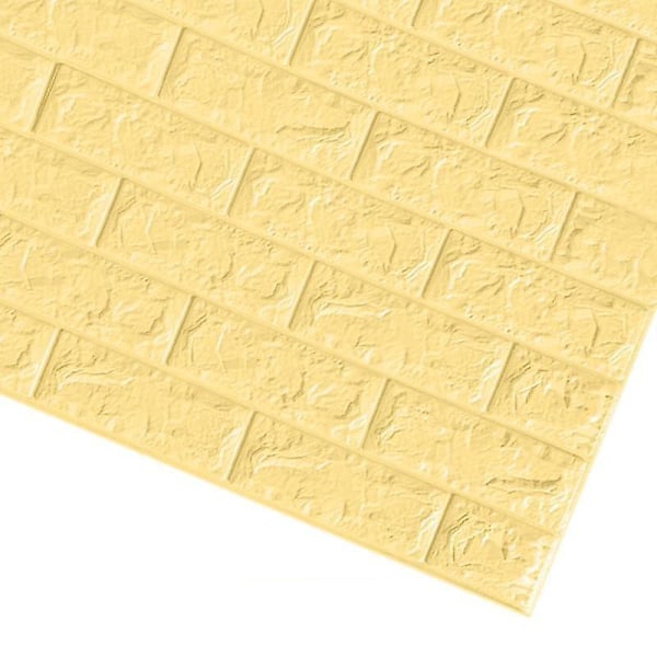 Vanntett, 3D murstein tapet LxH 70 x 7cm / C02-Kremgul LxH 70 x 7cm / C02-Creamy yell