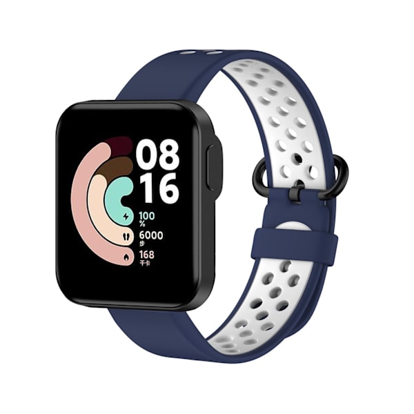 Udskiftnings sportsrem til XiaoMi Mi Watch Lite rem silikone åndbare urremme til Mi Watch Lite urrem armbånd Red and White