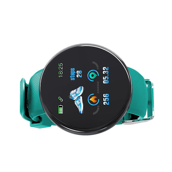 Smart Klocka Armband Utomhussporter Student Pulsmätare Stegräknare Gåva Green