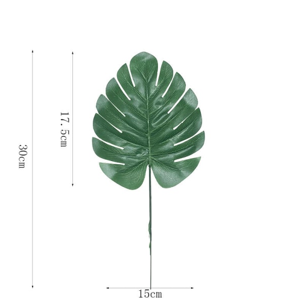 One Piece monstera konstgjorda växter plast tropiska palmblad hem trädgård dekoration tillbehör Fotografi Dekorativt Small Monstera Light