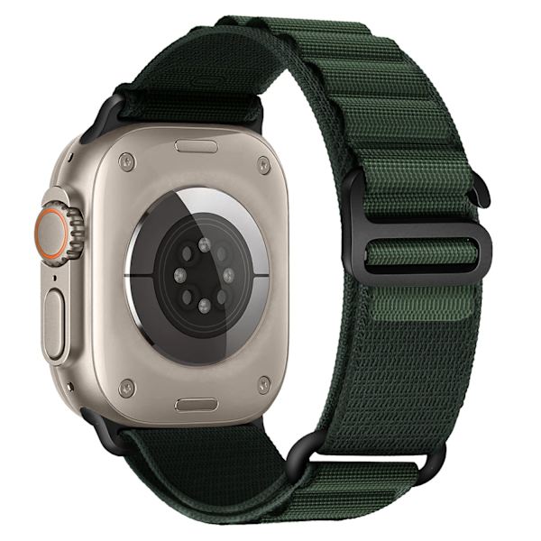 Klockarmband för Apple Watch iWatch 38/40/41mm mörkgrön utan läder svart spänne