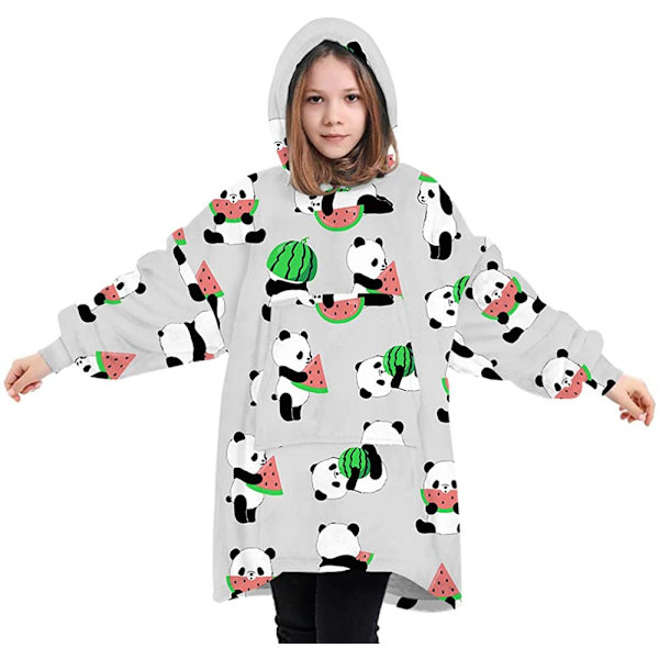 Loalirando Oversized Hupparipeitto Pehmeä Fleece Hupparipeitto Naisille Miehille Lapsille Puettava Huppupeitto Isollla Taskulla Grey - Sheep One Size