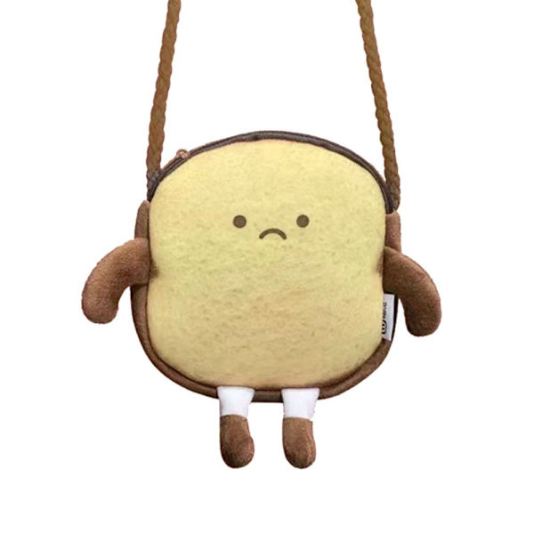 Tecknad Toast Handväska Söt Vardaglig Tote Bröd Myntväska Korthållare Kreativt Pennfodral Skolmaterial Plånbok Kawaii Gåva tote3