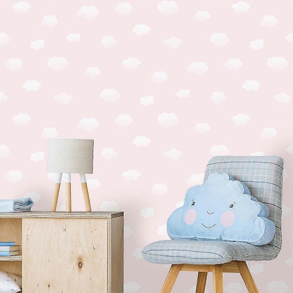 Over the Rainbow Skyet Himmel Tapet Holden Pink Pink