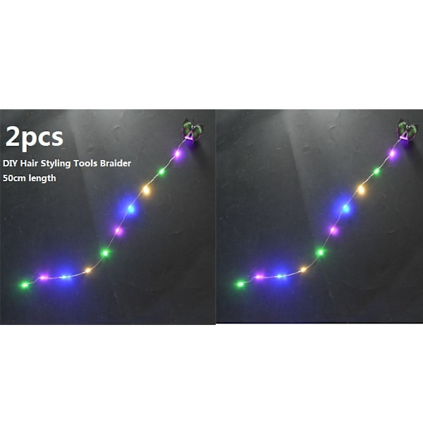 Jente Sommerfugl Lysende Tutu LED Skjørt Glød Blomsterkrans Hodebånd Party Magisk Engel Fe Jul Kostyme Bursdagsgave 2pcs colorful