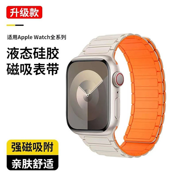 Kellon ranneke Apple Watch iWatch 41/40/38mm Tähtisumu oranssilla