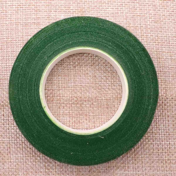 Blomstergrønne bånd 12mm*45m/RULLE Tape Corsager Knaphulsblomst Kunstig Blomst Støvdrager Indpakning Blomsterhandler Grønne Bånd Strækbart Tape 1