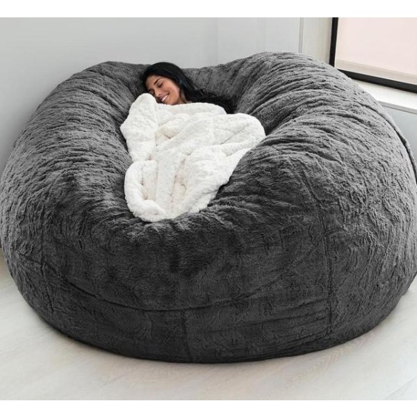 Big Bean Bag Soffa Puff No Filler Golvsits Futon Lazy Bäddsoffa Soffa Tatami Comfy Lounge Chair blå sky blue 153cmx65cm