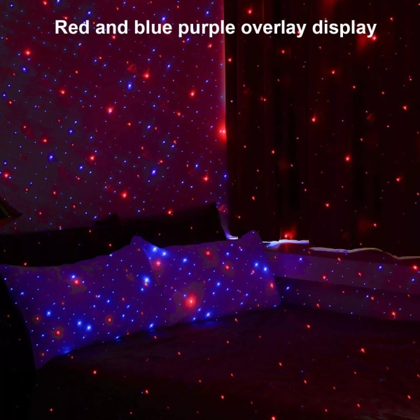 Romantisk LED stjärnhimmel nattlampa USB driven projektorlampa för biltaksrum Takdekor Plug and Play Purple1