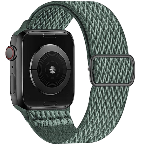 Nylonstropp for Apple Watch-reim 44 mm 40 mm 41 mm 45 mm Justerbar elastisk solo loop-beltearmbånd Apple Watch Series 7 6 se 5 4 3 fog 42mm - 44mm - 45mm
