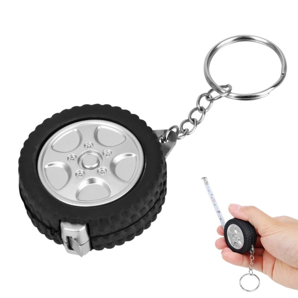DIYWORK för Resor Camping Måttband Nyckelring Linjal 1m Centimeter/Fot Sömnadsverktyg Däckform Mini Infällbart Måttband Default Title