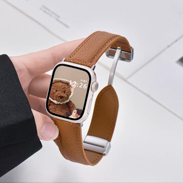 Kellon ranneke Apple Watch iWatch 38/40/41mm Ruskea