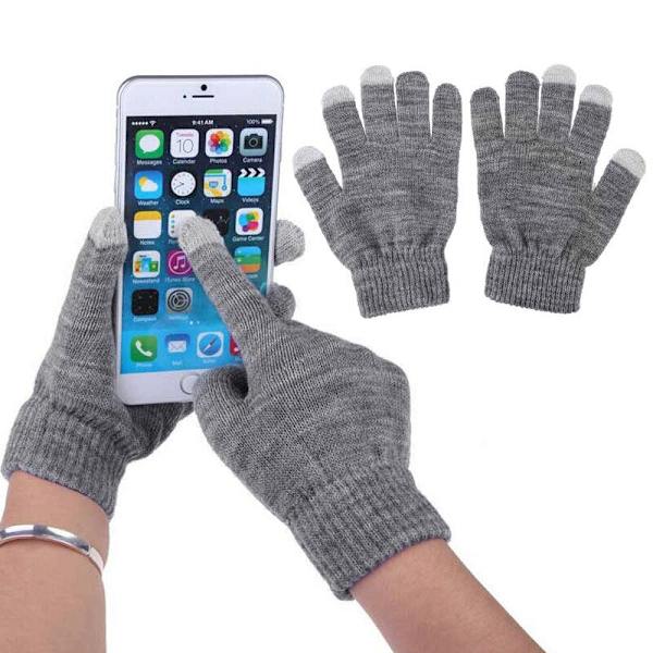1 Par Unisex Vintervarma Kapacitiva Stickhandskar Mjuka Bekväma Handvärmare för Pekskärm Smart Telefon Ny as One Size