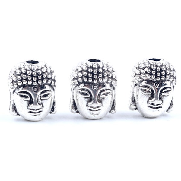 10 st Antika Uggla Lejon Buddha Leopard Huvud Distanspärlor Berlock DIY Armband Halsband Pärlor för Smyckestillverkning Tillbehör Buddha  gold 10pcs