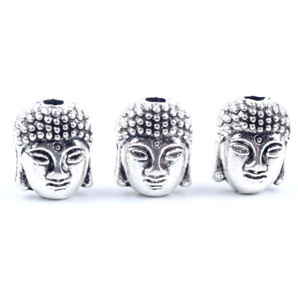 10 st Antika Uggla Lejon Buddha Leopard Huvud Distanspärlor Berlock DIY Armband Halsband Pärlor för Smyckestillverkning Tillbehör Lion Gold 10pcs