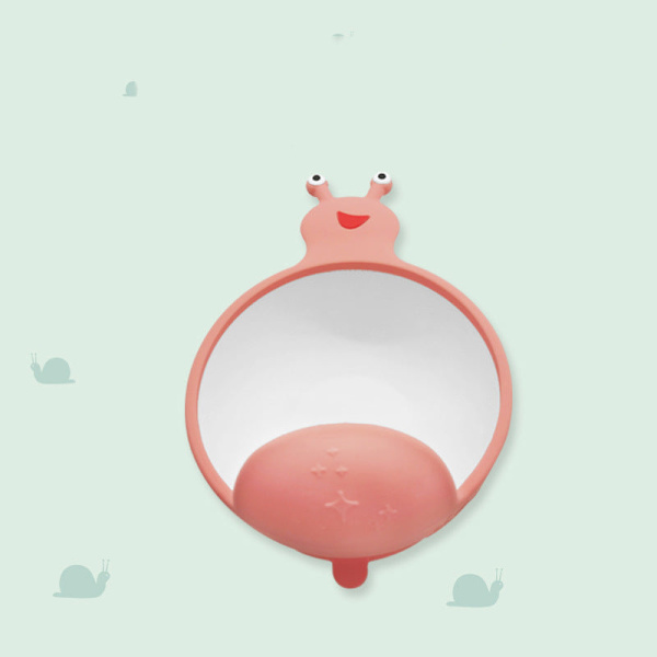 Lasten silikonilautanen sarjakuvakulho syömistreeni astiasto imukuppikulho lusikkasetti Red snail dinner plate