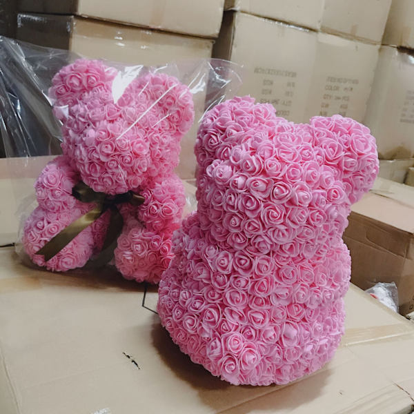 50/100/200/500 st 3cm Skumros för Nalle Konstgjorda Blommor Gör-det-själv Presentförpackning Bröllop Dekorativ Jul Heminredning 20 Färger Red 50