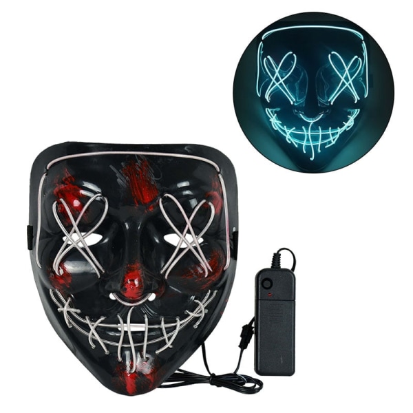 Cosmask Halloween Neon Mask Led Mask Masque Maskerad Party Masker Ljus Lysande I Mörkret Roliga Masker Cosplay Kostymtillbehör M01
