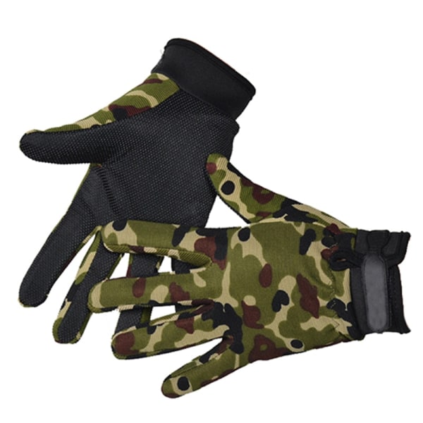 Sommarman Taktiska handskar Lättviktsventilerande ridhandskar Cykel Halkfri Full Finger Half Finger Handskar Fiske army-green L