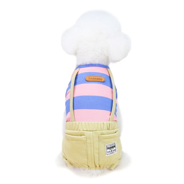 Stribede overalls kæledyrstøj stripe-Orange S