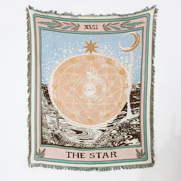 Nordisk Plaider til Seng Sofabetræk Stueindretning Sofaplaid Fritid Sengetæppe Udendørs Camping Picnic Måtte Boho Tapestry XT2022-4 130X160cm