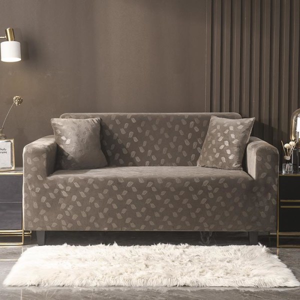 Crystal Velvet Elastisk Sofabetræk Udtrækkelig Sofabetræk Sofabetræk Sektionsopdelt Ensfarvet Enkelt/To/Tre/Fire Sæder L Form Kræver Køb af 2 Stk Gray 145-185cm