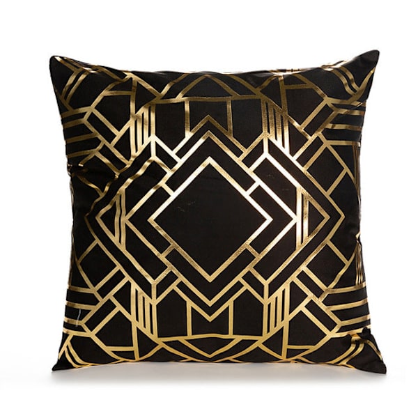 45 cm Stempling Guld Pudebetræk Retro Europæisk Stil Sofa Pude Betræk Hjem Dekorativt Kort Plys Pude Betræk Pude Seng Bil short Plush 1