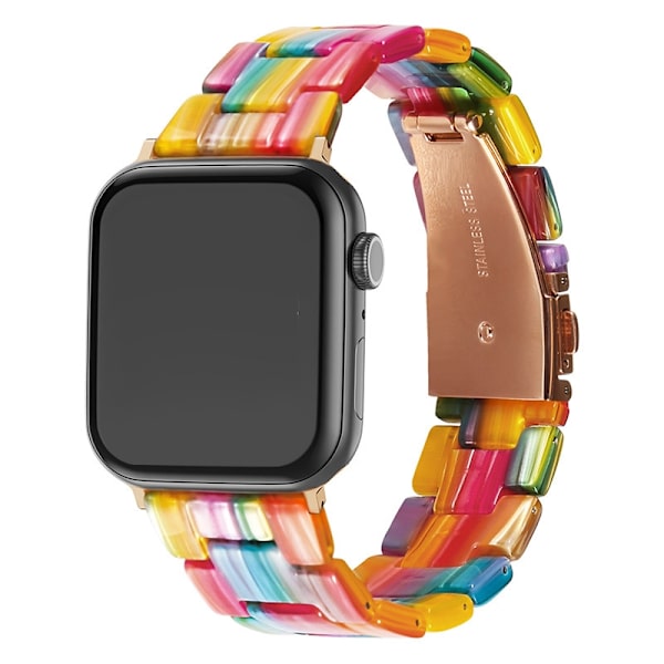 Klockarmband för Apple Watch iWatch 42/44/45/49mm Regnbåge