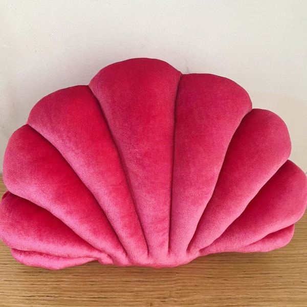 Fairy Home Lyxig Inredning Snäckkudde Prinsessans Fantastiska Sametskudde Havssnäcka Heminredning Säng Soffa Kudde Dekoration Gåva Rose Red Shell 34*25cm 0.3kg