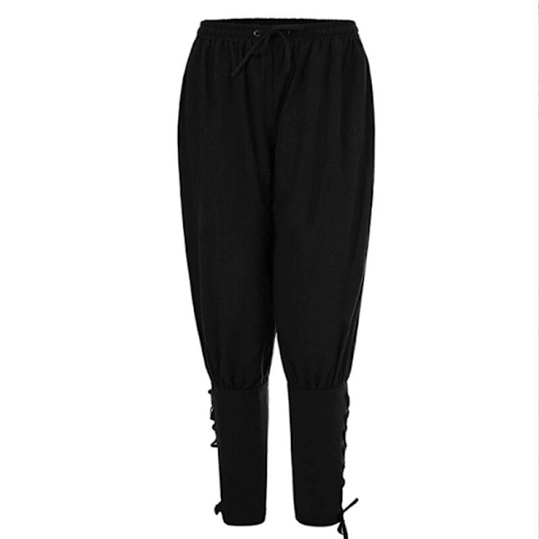 Piratbyxor för män Viking Cosplay Renässans Medeltida Gotiska Byxor Piratkostym Byxor Män Army green XXL