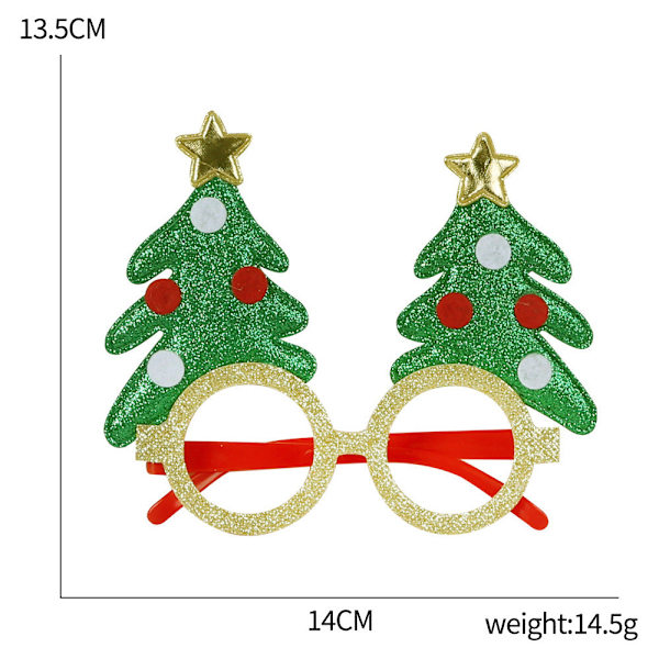 Julepynt Par Børnelegetøj Brilleramme Elgehorn Gammel Mand Lille Træ Julebriller Briller Dekorativ Billedramme Bear small tree glasses