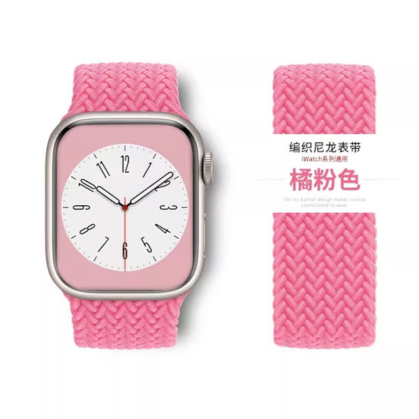 Urrem til Apple Watch iWatch 42/44/45/49mm M størrelse orange pink