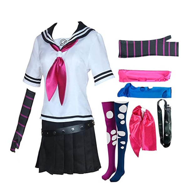 Anime Danganronpa Ibuki Mioda Cosplay Kostume Sømandskostume Uniform Paryk Halloween Kostumer til Kvinder style3 XL