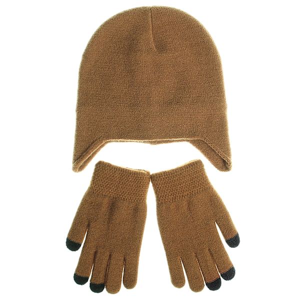 Ulkoilupipo ja käsineet, kaksiosainen setti, naisten fleece, korvien suojapipo ja käsinesetti #5 light gray